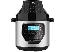Multifunctionele Airfryer en Keukenmachine met Weegschaal - 6 Liter, Programmeerbaar, 24 Uur, Verstelbare Temperatuur