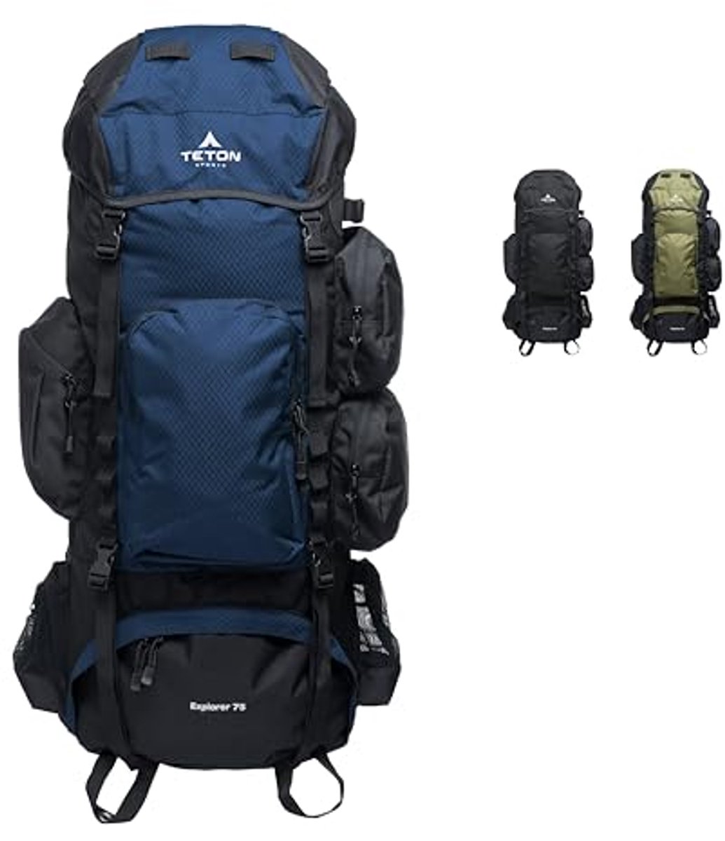 Hiking Backpack 65L 75L met Intern Frame voor Camping en Backpacking met Regenhoes