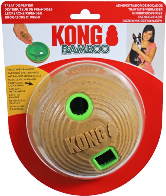 Kong bamboo feeder bal voerbal 12x12x12 cm