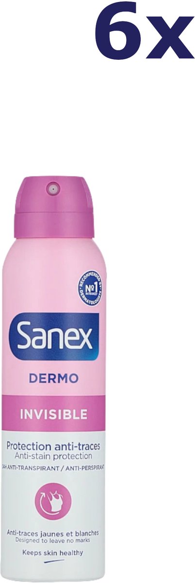 6x Sanex Deo spray - 150ml dermo invisible