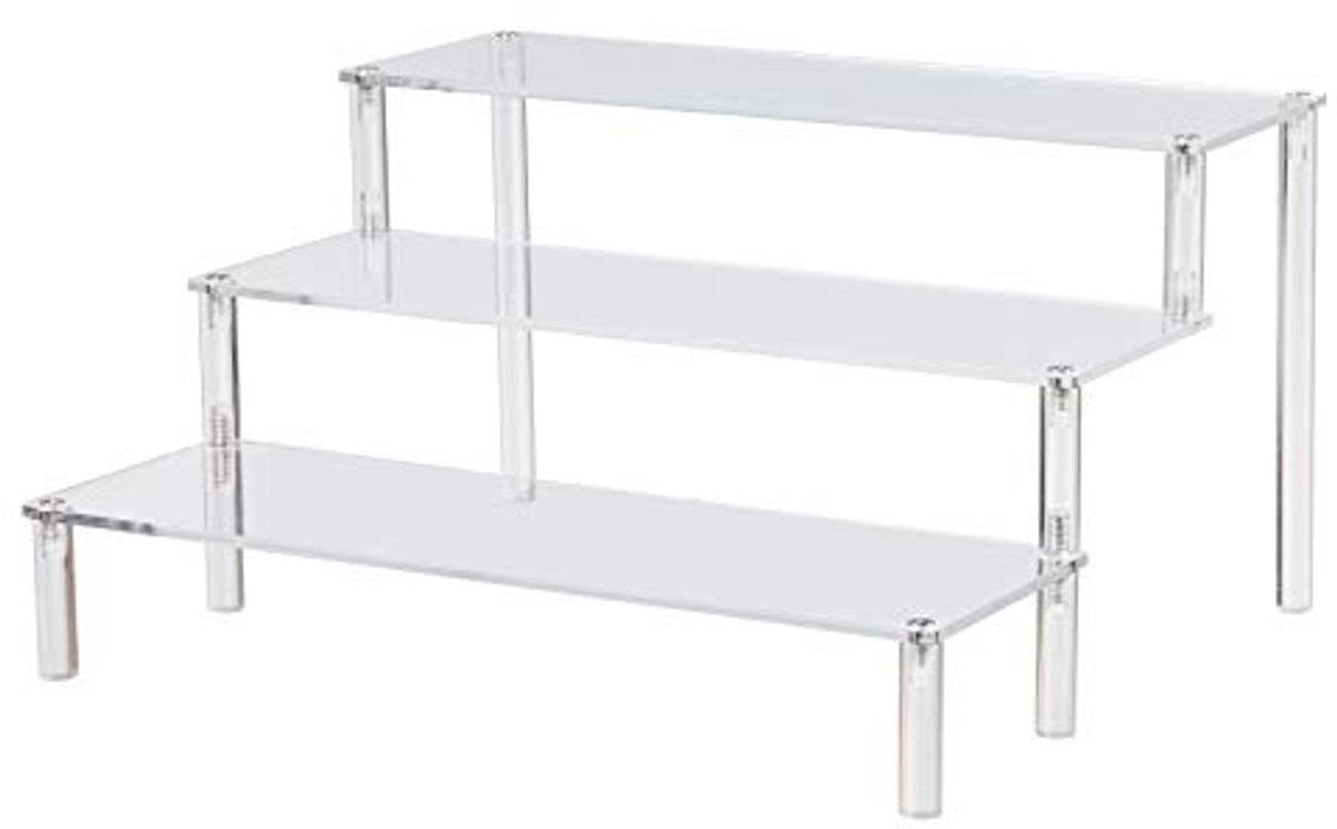 Transparante Acryl Display Voor Cupcakes - 3 Etages Dessertstandaard