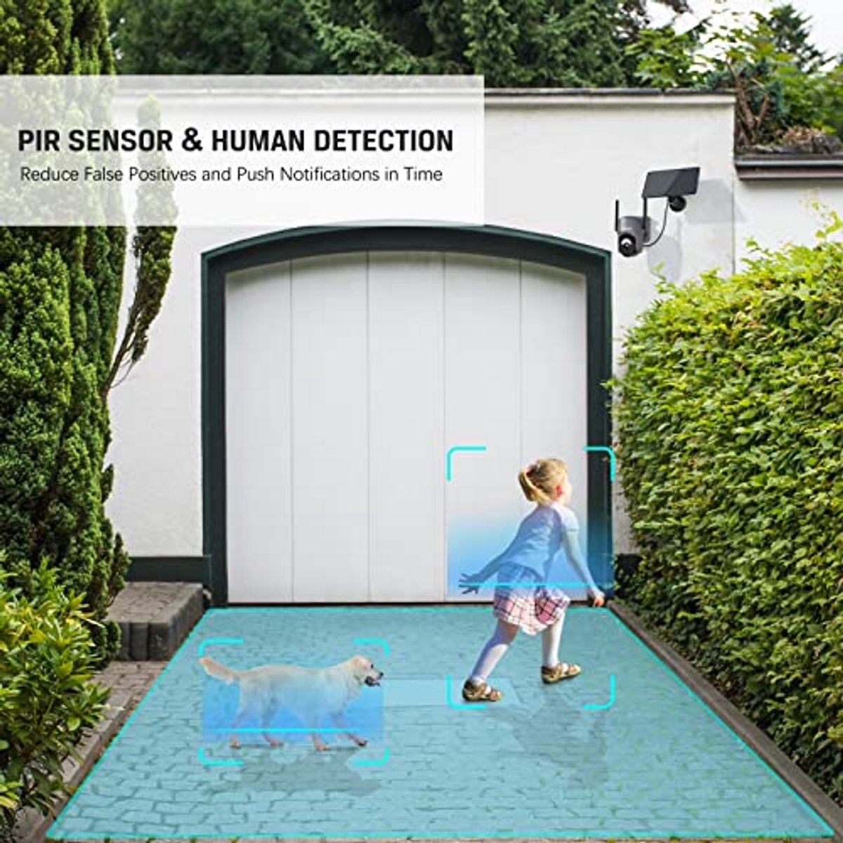2-Pack Smart Solar Beveiligingscamera Buiten met 2K HD Kleur Nachtzicht