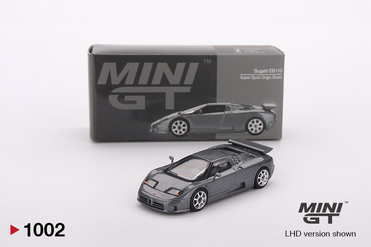 Bugatti EB110 Super Sport Grigio Scuro 1995 LHD - MGT01002-L - Mini GT
