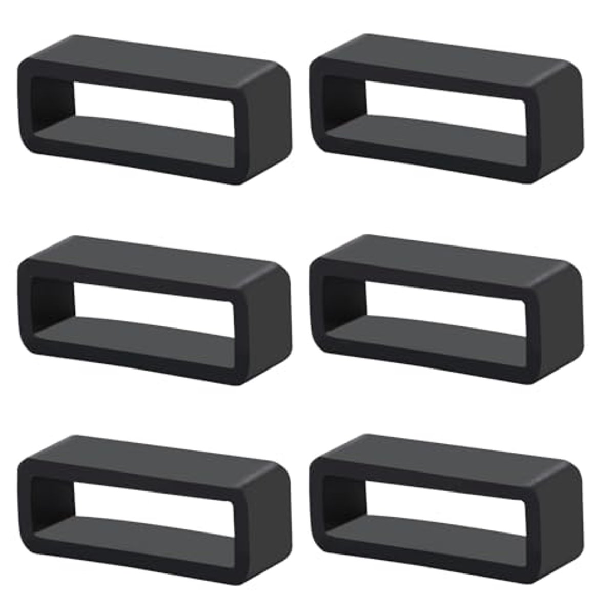 Horlogeband Bevestigingsringen - 6 Stuks Siliconen Runner Holders voor Sporthorloges 16-20-22-24mm