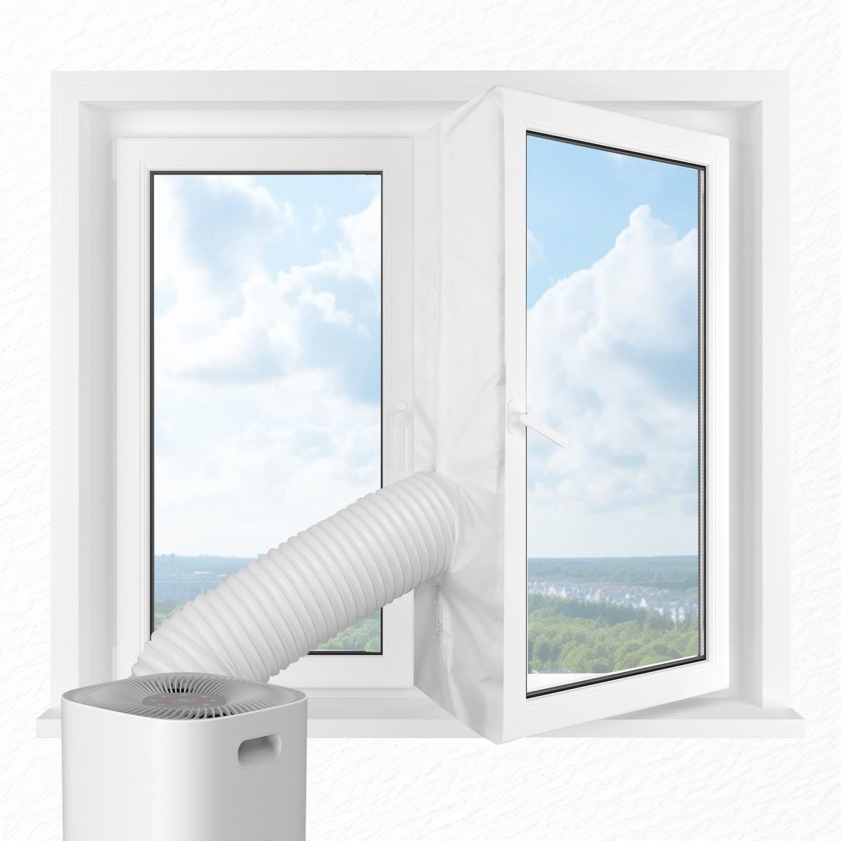 Azomor® Universele Raamafdichting voor Mobiele Airconditioners en Wasdrogers