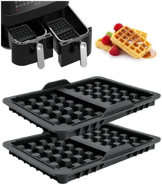EXCITAT Siliconen wafelijzer – 2-pack – Geschikt voor Ninja airfryer