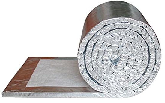 GOONSDS Keramische Vezel Isolatie Baffle Branddeken - Enkelzijdige Aluminiumfolie Voor Kachels, Ovens, Ovens, Vuur,10mmx610mmx1000mm