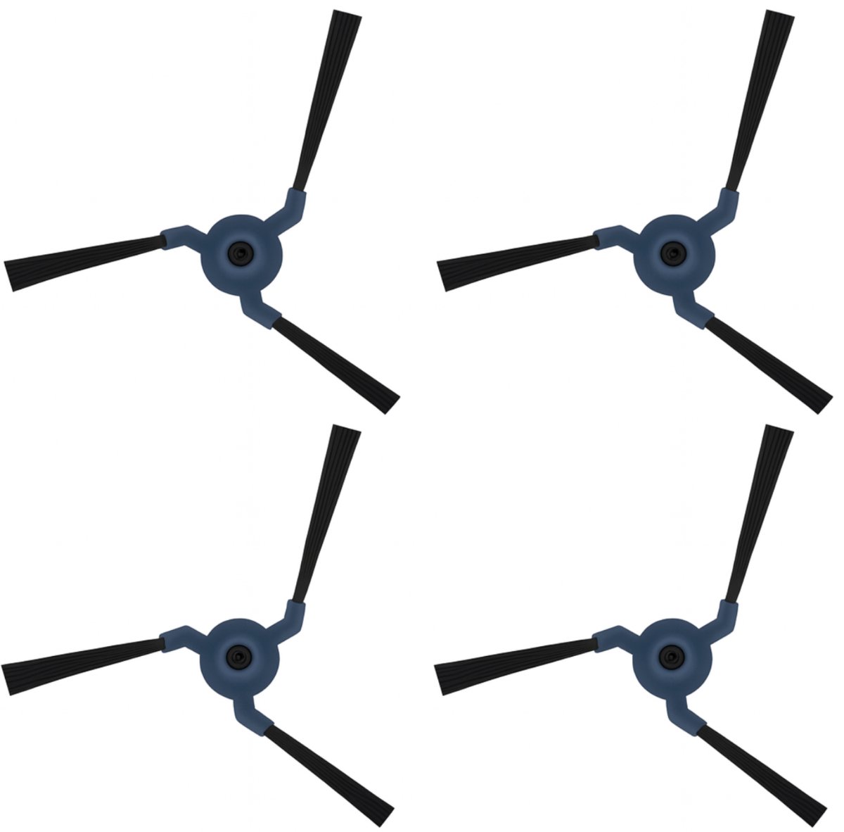 4x Zijborstel geschikt voor Eufy X9 Pro, X10 Pro Omni Robotstofzuiger - borstel set