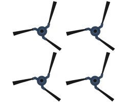 4x Zijborstel geschikt voor Eufy X9 Pro, X10 Pro Omni Robotstofzuiger - borstel set