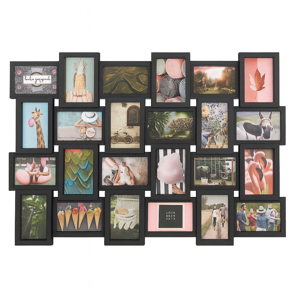 Henzo Fotolijst - Henzo - Magnolia Gallery - Collagelijst voor 24 foto's - Fotomaat 10x15 cm - Zwart