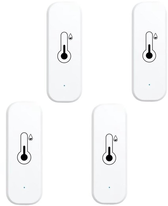 Foto: Wifi thermometer hygrometer 4 delig temperatuur en vochtigheid meter app meldingen externe monitoring