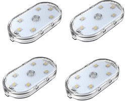 LED verlichting - Led verlichting auto - 4-pack - Auto LED-interieurverlichting - 7 kleuren auto sfeerverlichting - USB oplaadbare auto leeslampjes - Draagbaar