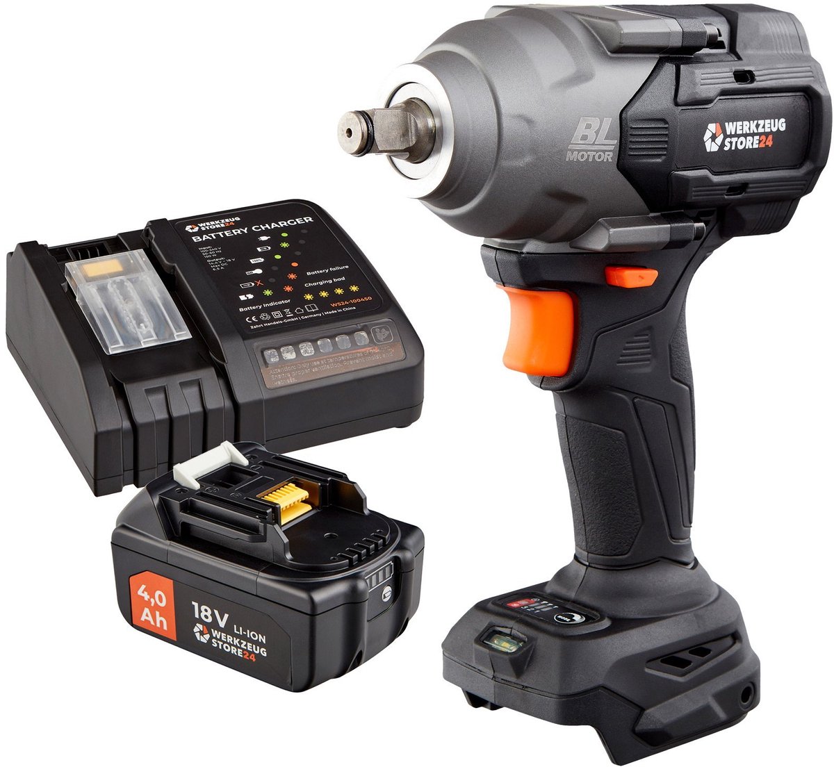 WS24 Accu-slagmoersleutel WDS 18V 1/2" 950 NM / 1x 4,0 Ah Accu + Snellaadapparaat