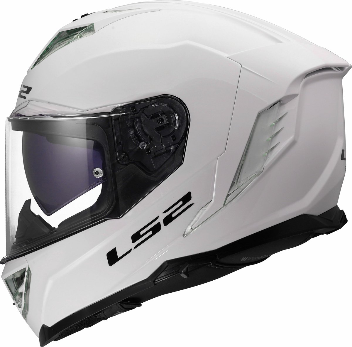 LS2 FF818 Storm III helm solid glans wit