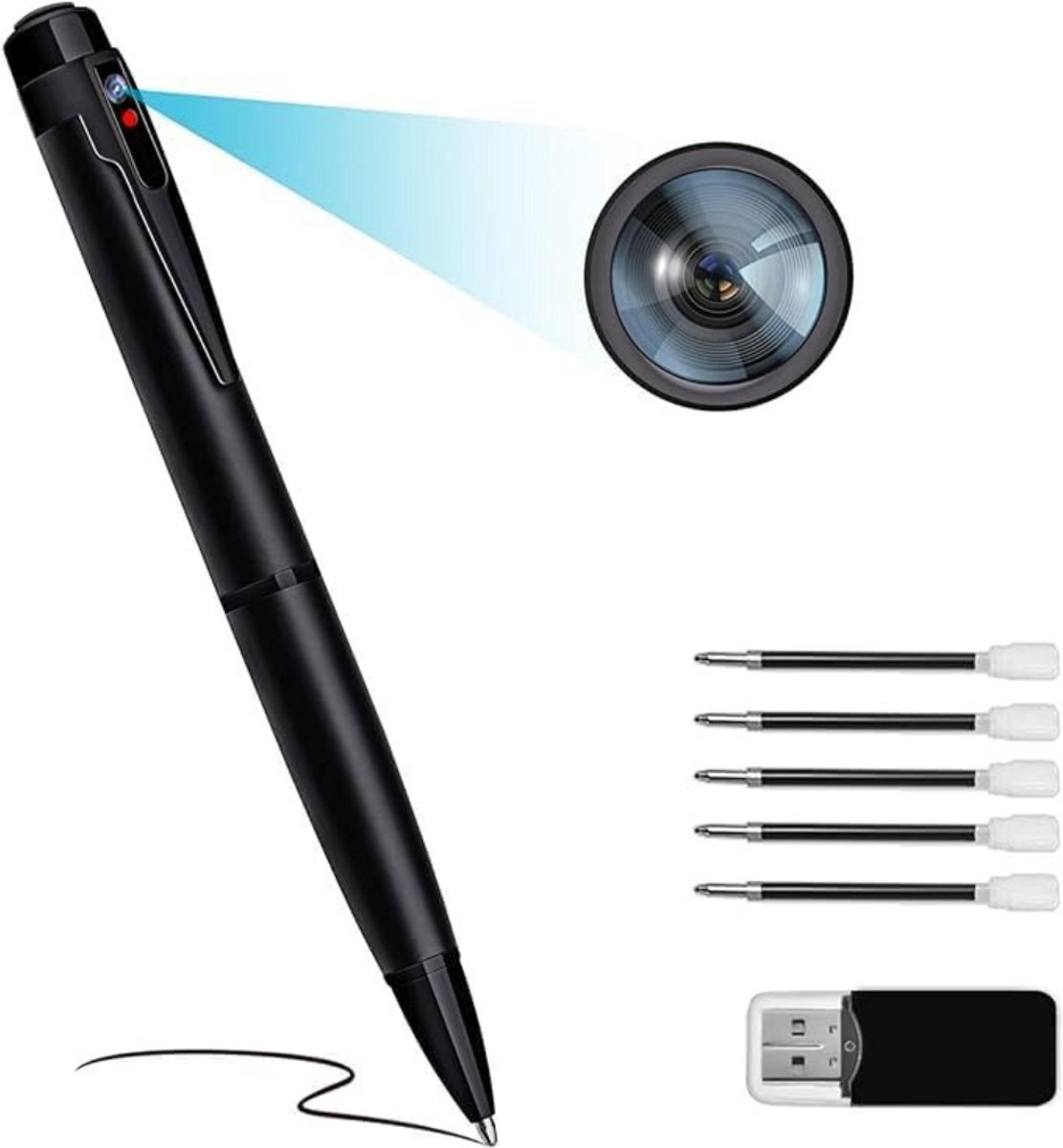 Lexium Verborgen Camera - Spionage Camera - Geheime Camera - Spy Camera - Spycamera - Spion Camera - Verborgen Mini Camera - Spy Camera Mini - Afluisteren - Afluisterapparatuur