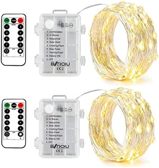 Set van 2 sfeerverlichting snoeren - 5 meter met 50 LED's - en