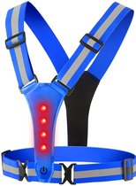 Hardloop Verlichting - Hardloopvest - Inclusief USB-C kabel - Hardloopvest Oplaadbaar - Reflecterend Hesje - Running vest - Borstlamp- Blaw