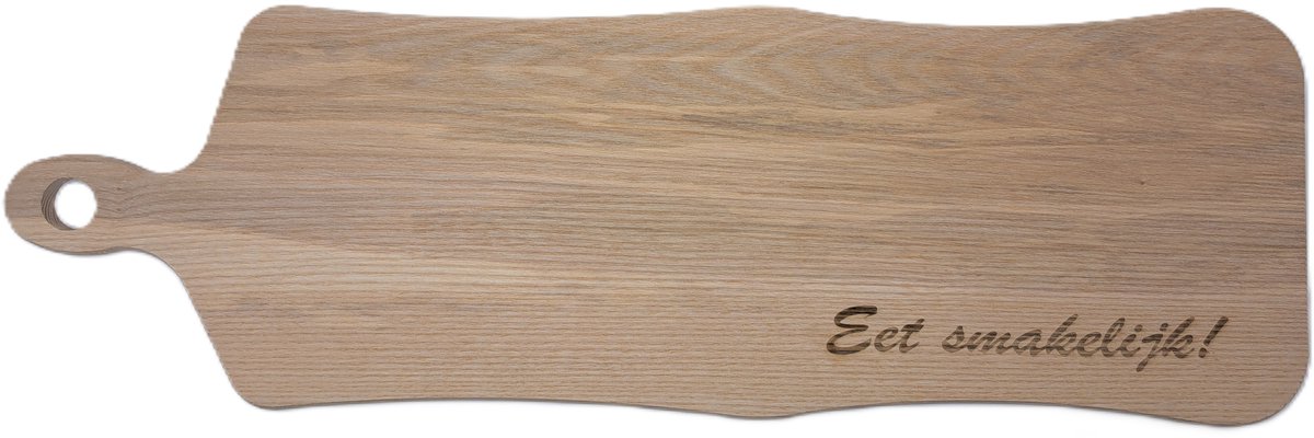 Snijplank - Borrelplank - Serveerplank met tekst Eet smakelijk! - 50 cm