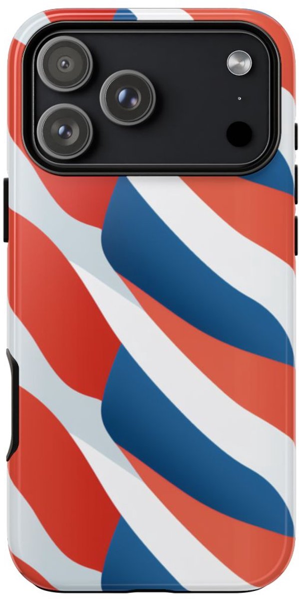 Minimalistisch Frans Vlagpatroon – Telefoonhoesje Geschikt voor iPhone 17 Pro Max