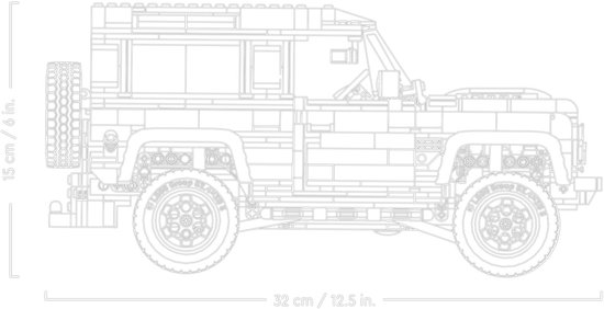 LEGO Icons Land Rover Classic Defender 90 Auto Model Bouwpakket voor Volwassenen - 10317