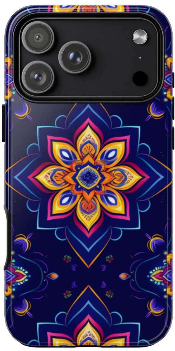 Kleurrijk Mandala Bloemenpatroon – Telefoonhoesje Geschikt voor iPhone 17 Pro Max