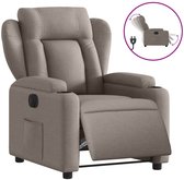 vidaXL - Fauteuil - verstelbaar - elektrisch - stof - taupe