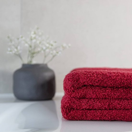herzbach home Premium handdoeken 50 x 100 cm Set van 2 (koraal), zachte en absorberende handdoeken in - 100% natuurlijk katoen