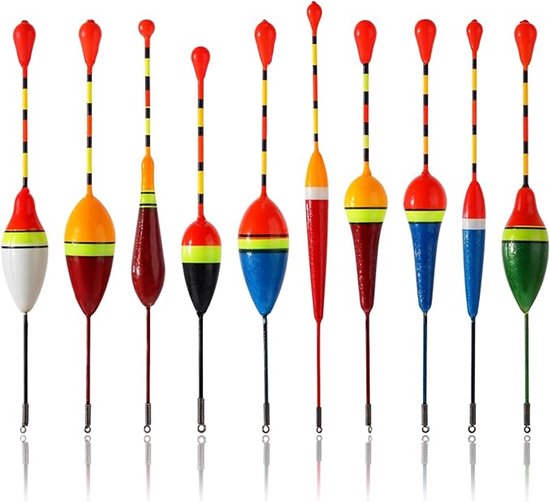 10-delige dobberset – duurzaam schuim – alle vissoorten