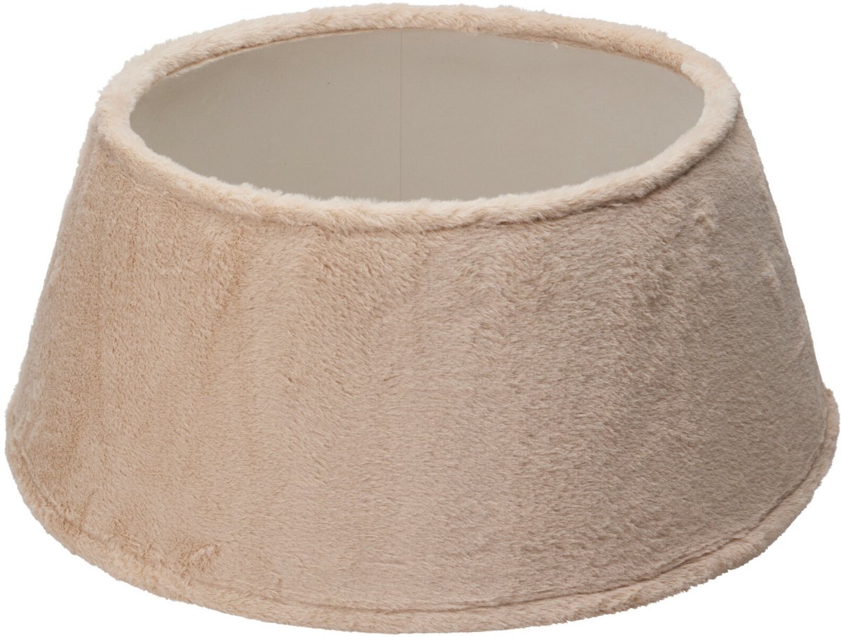 Kerstboomrok - beige - 55 x 23 cm - nepbont polyester - rok voor kerstboom 180-210cm - kerstboommand