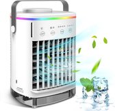 Mobiele airco zonder afvoerslang - 3-in-1 - Ventilator - Voor Slaapkamer & Woonkamer - 4 Snelheden - Airconditioning - Draagbare Aircooler - LED Verlichting