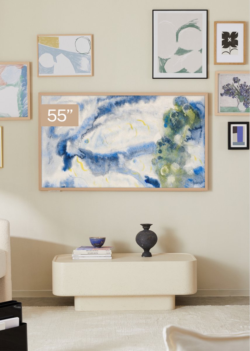 CREATE - QLED 4K 55" Smart TV met antireflectiescherm en kunstgalerij, Licht hout - TV ART MATTE – foto 6