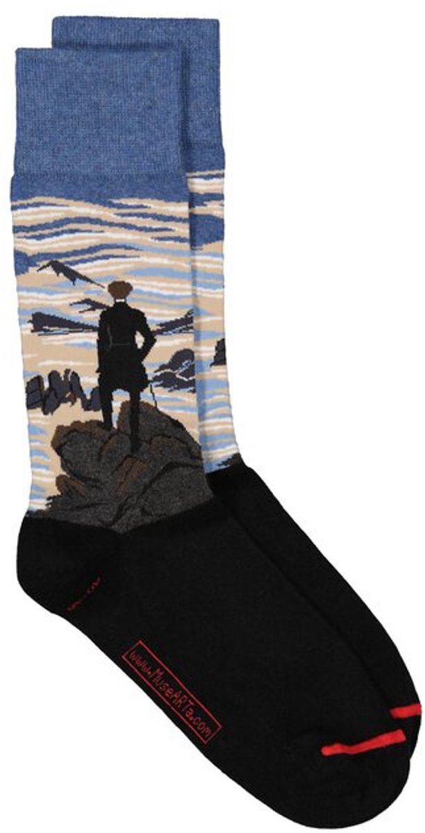 Kunst sokken I like Socks - De Wandelaar boven de nevelen: - Unisex -Bundelactie met verrassingsdesign