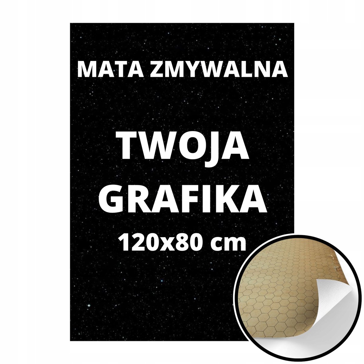 Personaliseerbare Afwasbare RPG Speelmat 120x80 cm met Eigen Grafiek