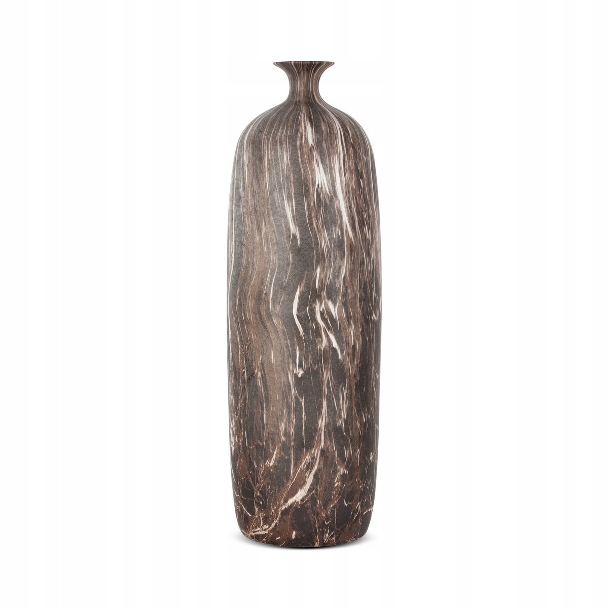 Decoratieve Vaas Marika 13x13x52 cm - Bruin Keramiek