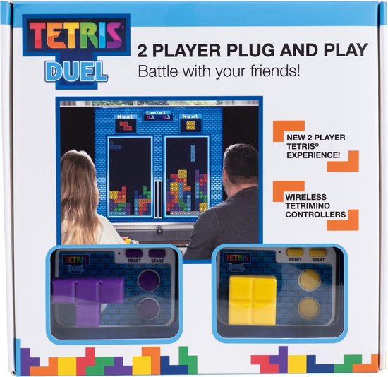 Tetris Duel - TV plug & play - 2 wireless controllers - retro gaming