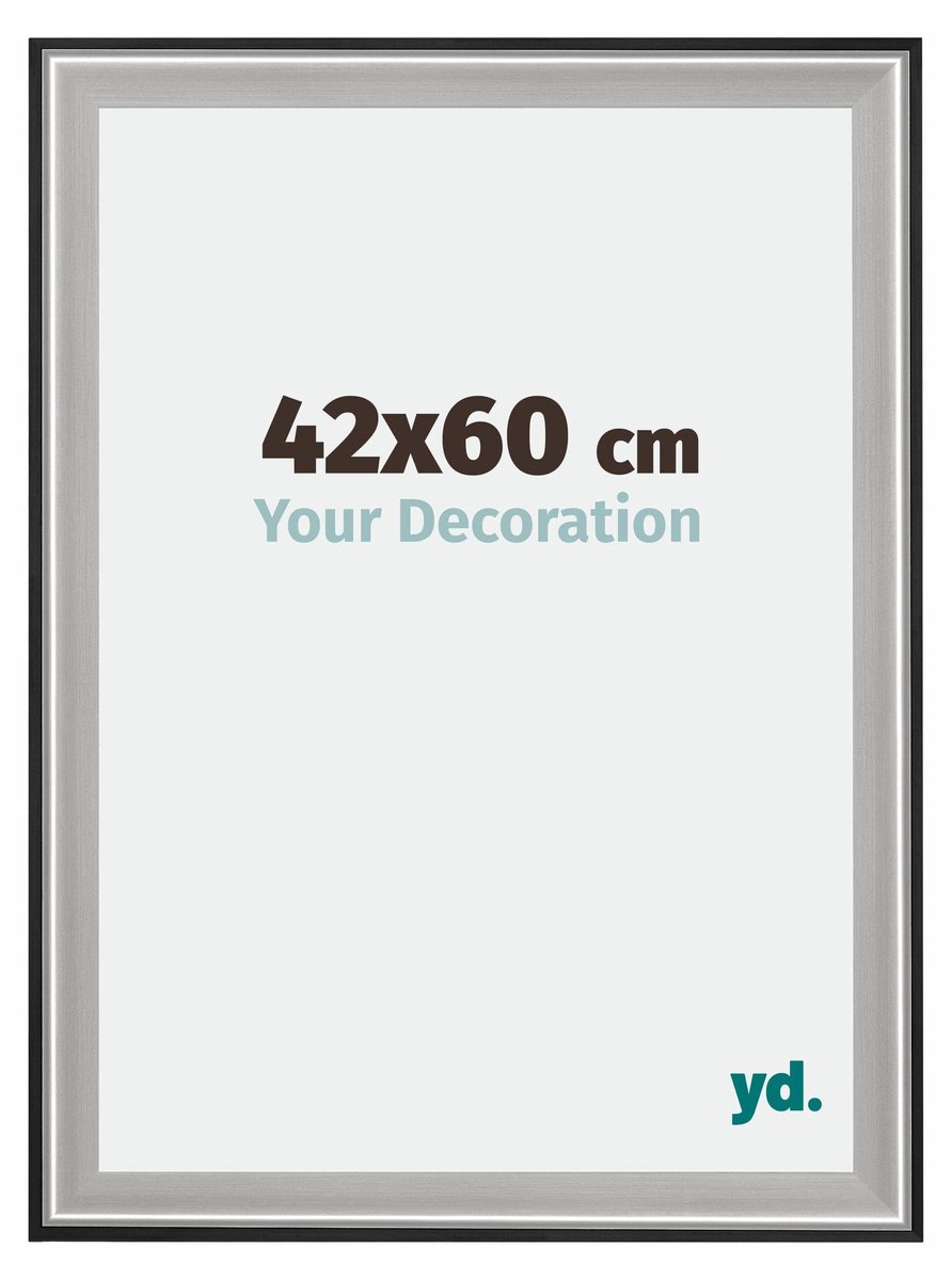 yd. Your Decoration - Fotolijst 42x60 cm - Hout - Zwart Zilver Gepolijst - Birmingham