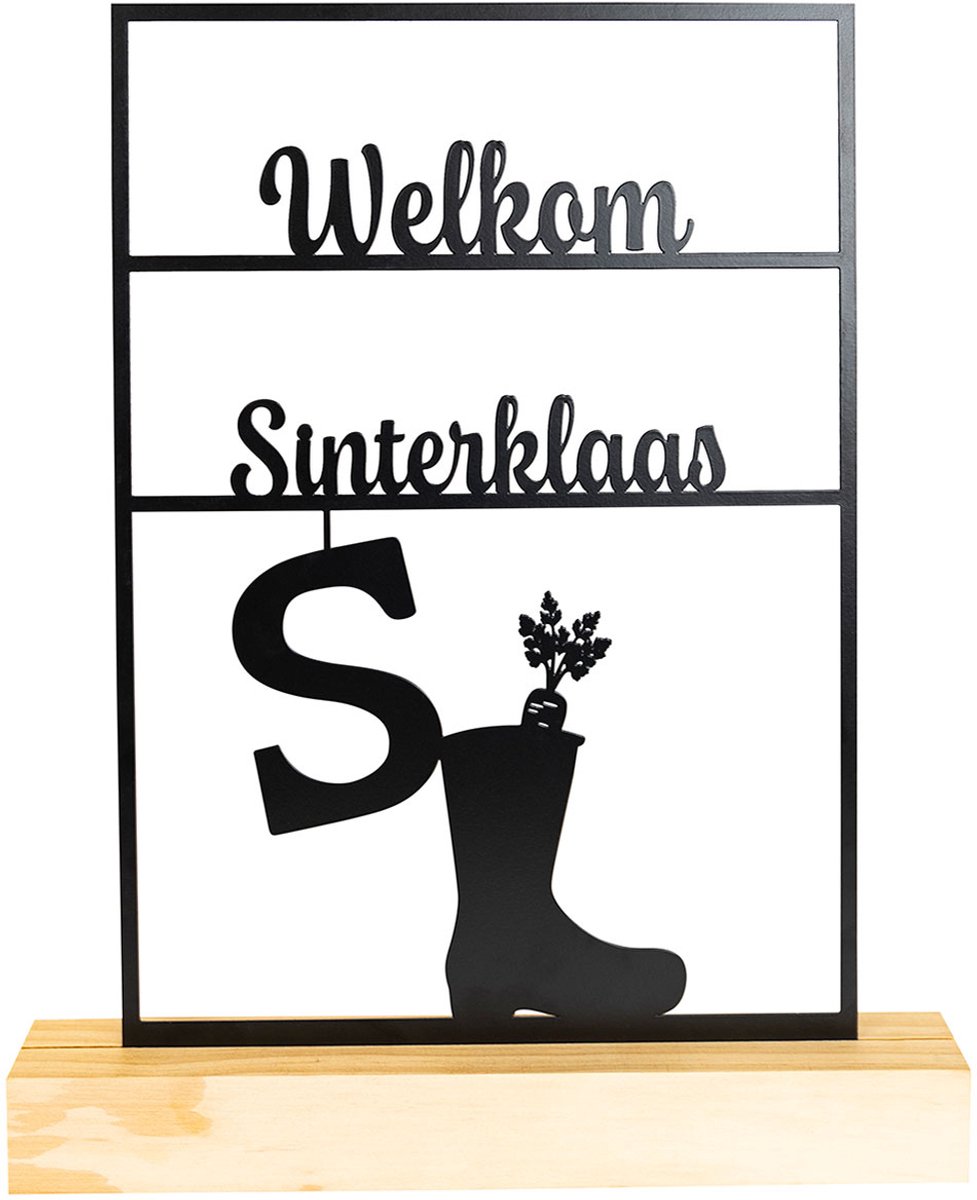 2 x Metalen frame Welkom Sinterklaas