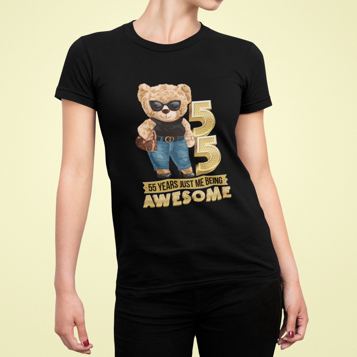 55 Jaar Verjaardag cadeau T-shirt - Zwart T-shirt Vrouwen - Maat S - Verjaardag Cadeau Vrouwen - Limited Edition