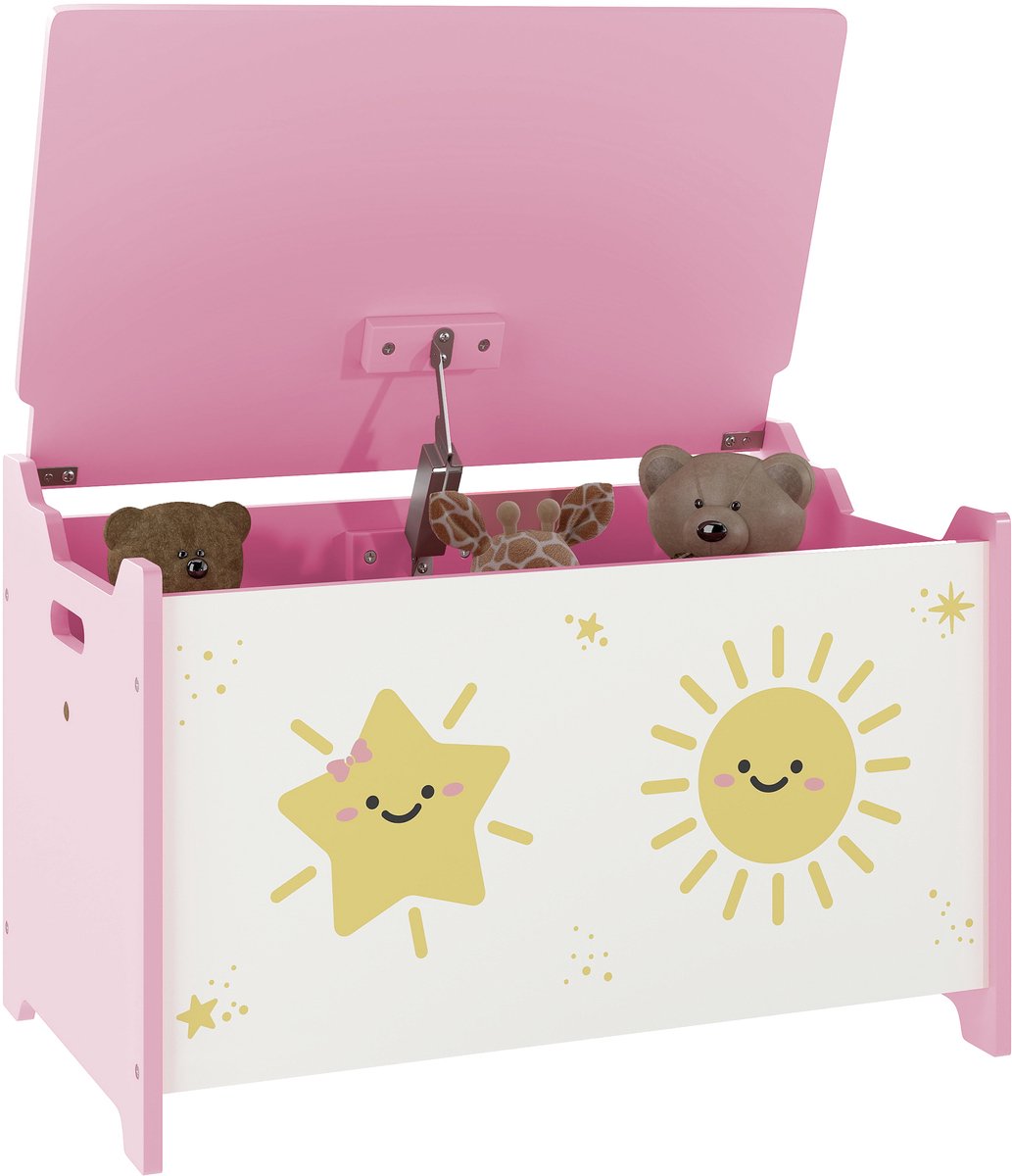 AIYAPLAY - Kinderopbergkist - MDF - 60x37x39cm - Roze