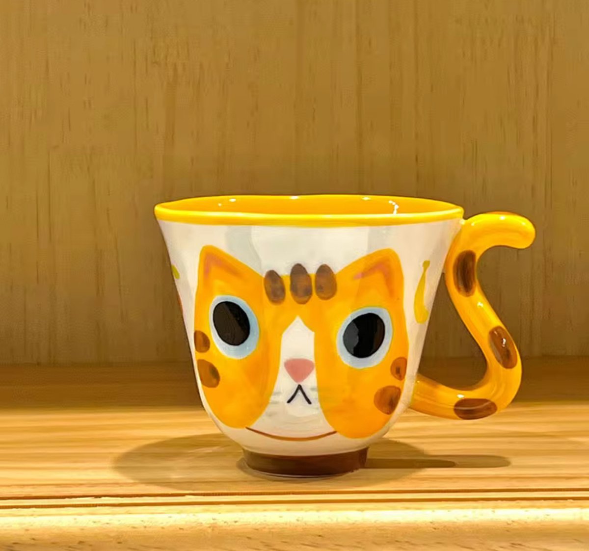 Unieke Handgeschilderde Kattenmok - Met Kattenstaart Oor