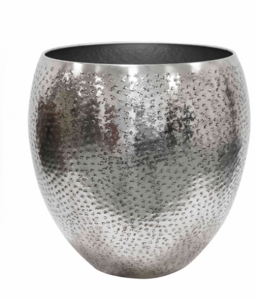 Ter Steege Bloempot Selena Metaal Zilver D 55 cm H 50 cm