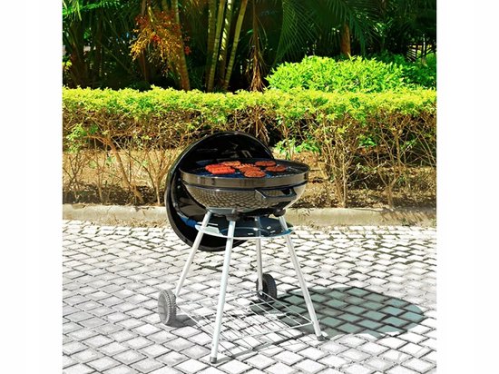 Russel Koolgrill Ø 54 cm - Draagbaar met Wielen & Deksel — afbeelding 2