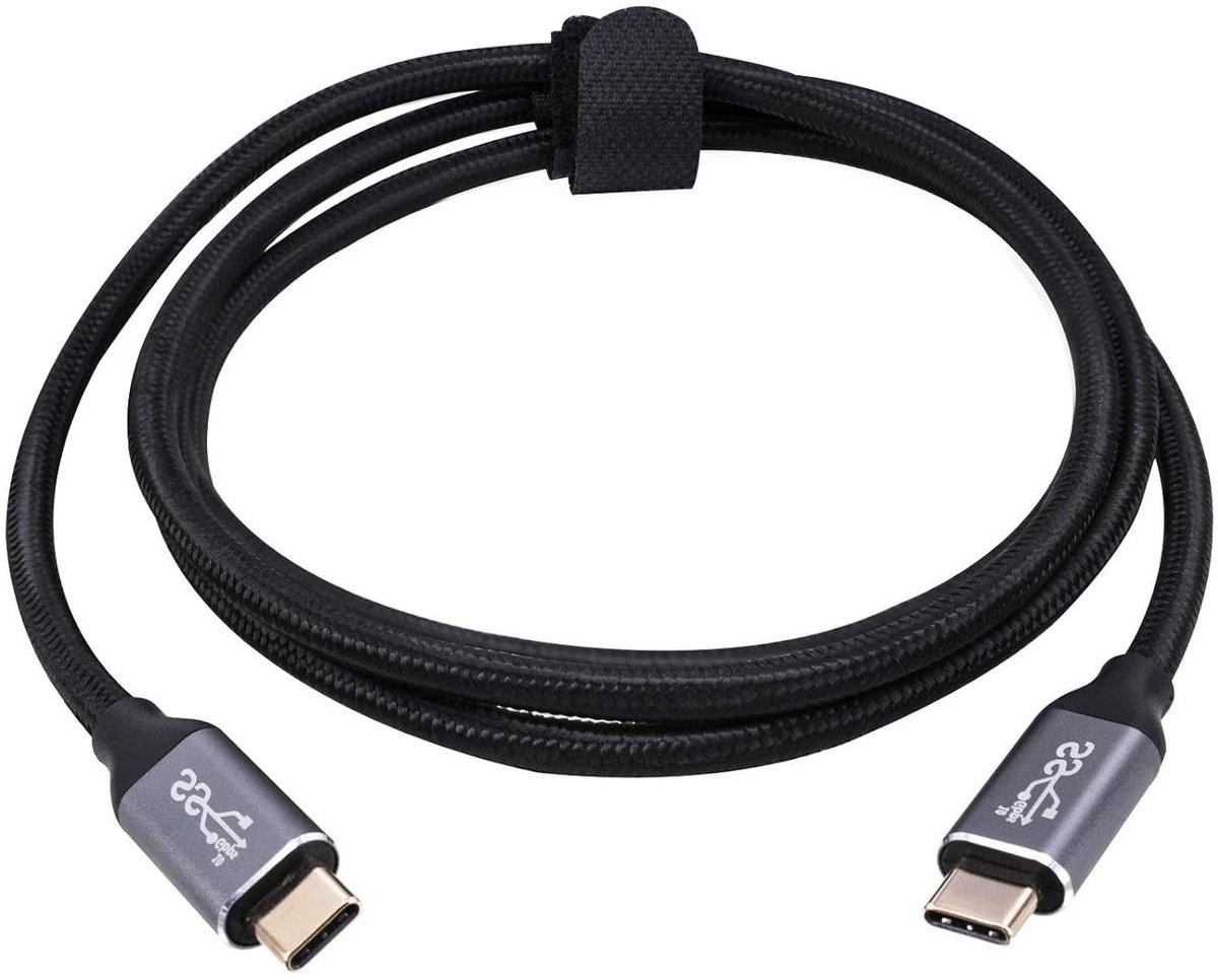 100 W USB-C kabel, 1 m, type C stekkerkabel voor snelle gegevensoverdracht en PD-opladen.