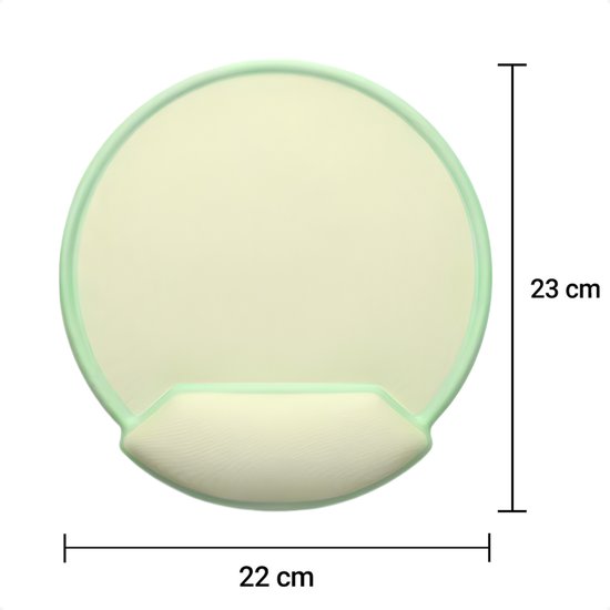 Techidna® - Ergonomische Muismat met Polssteun - Groen - Gelkussen - Antislip - Compact