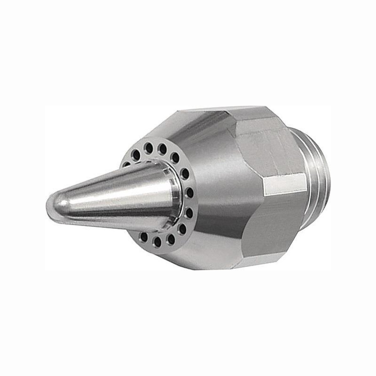 Riegler geluidsarme ronde spuitkop M12 x 1,25 aluminium spuitkop ...