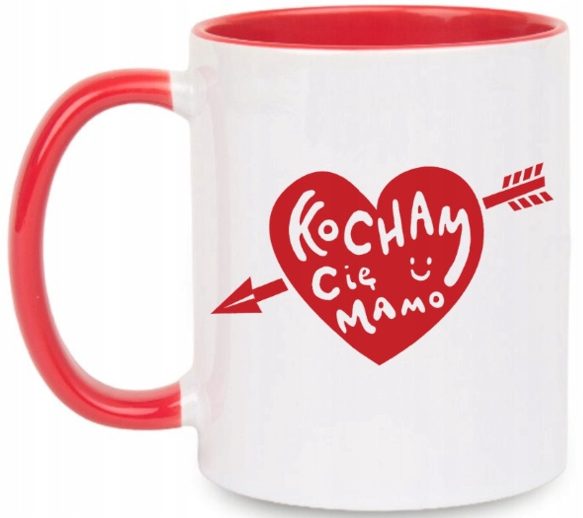 Moederdag Mok: Wit met Rood, Origineel Cadeau voor Mama