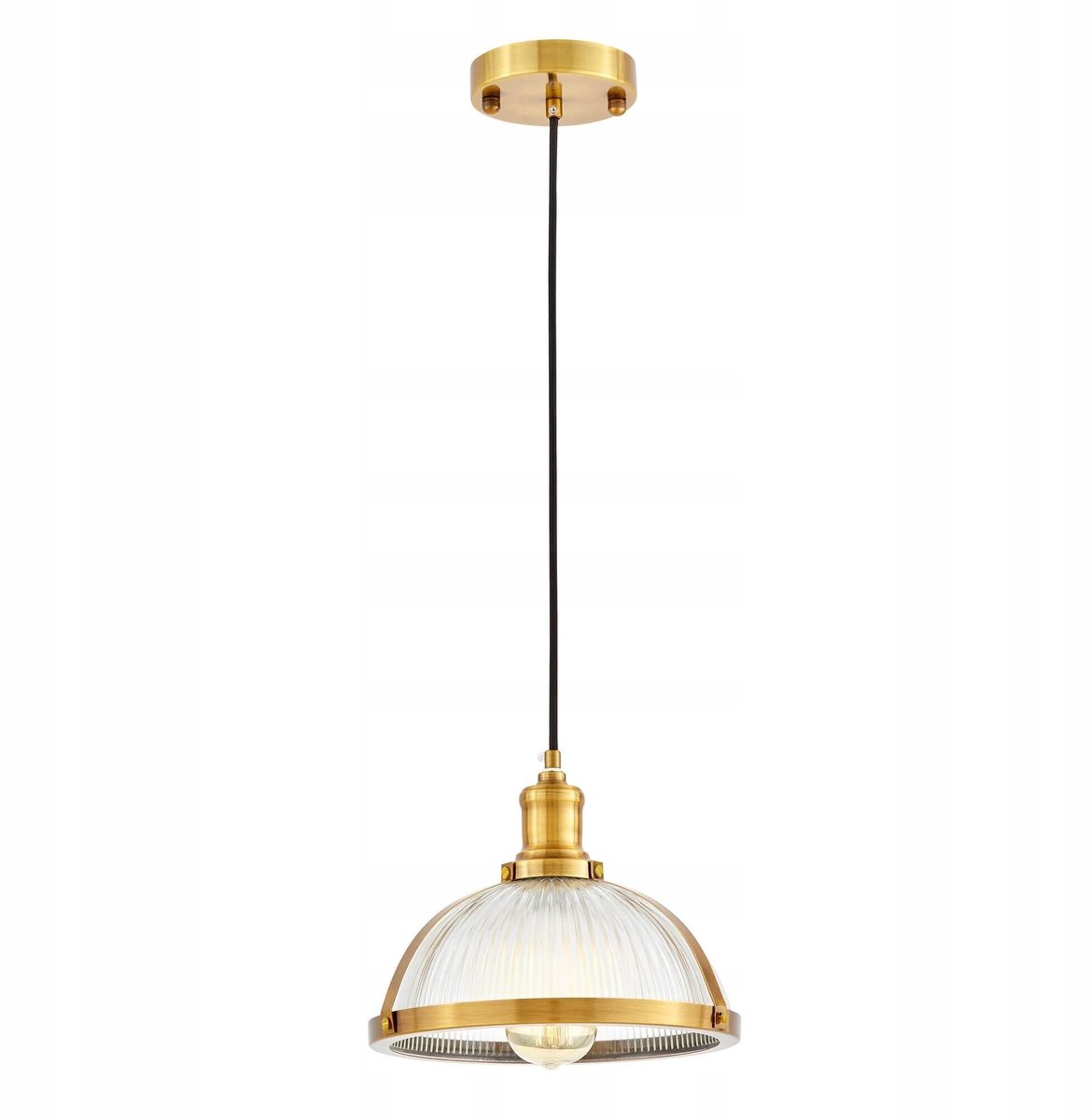 Lumina Deco Brico Hanglamp E27 Messing Glas Loft Stijl