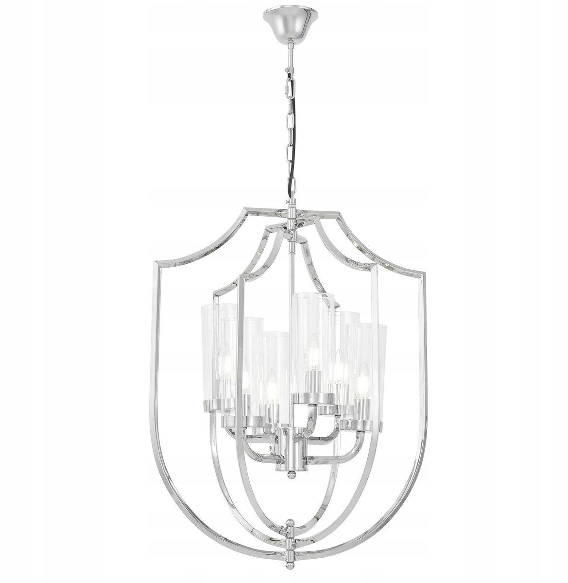 Moderne Hanglamp Glas Chroom LED E14 6x40W - MEGI