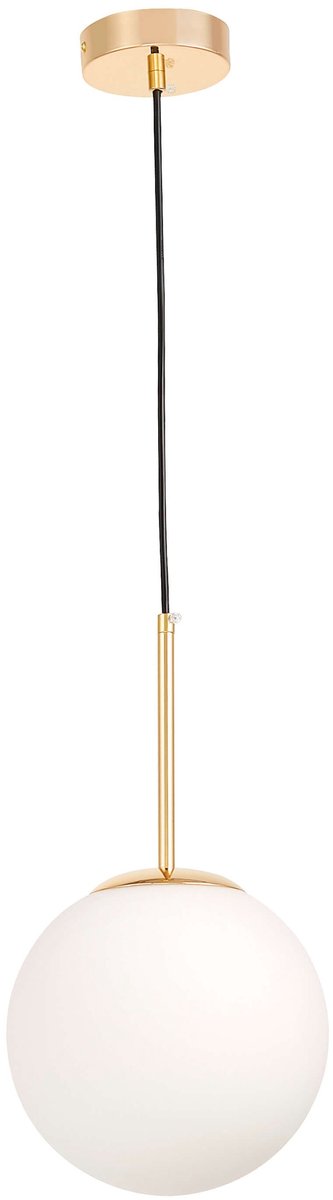 Lumina Deco Fredica Hanglamp Goud Wit Glas E27 20cm