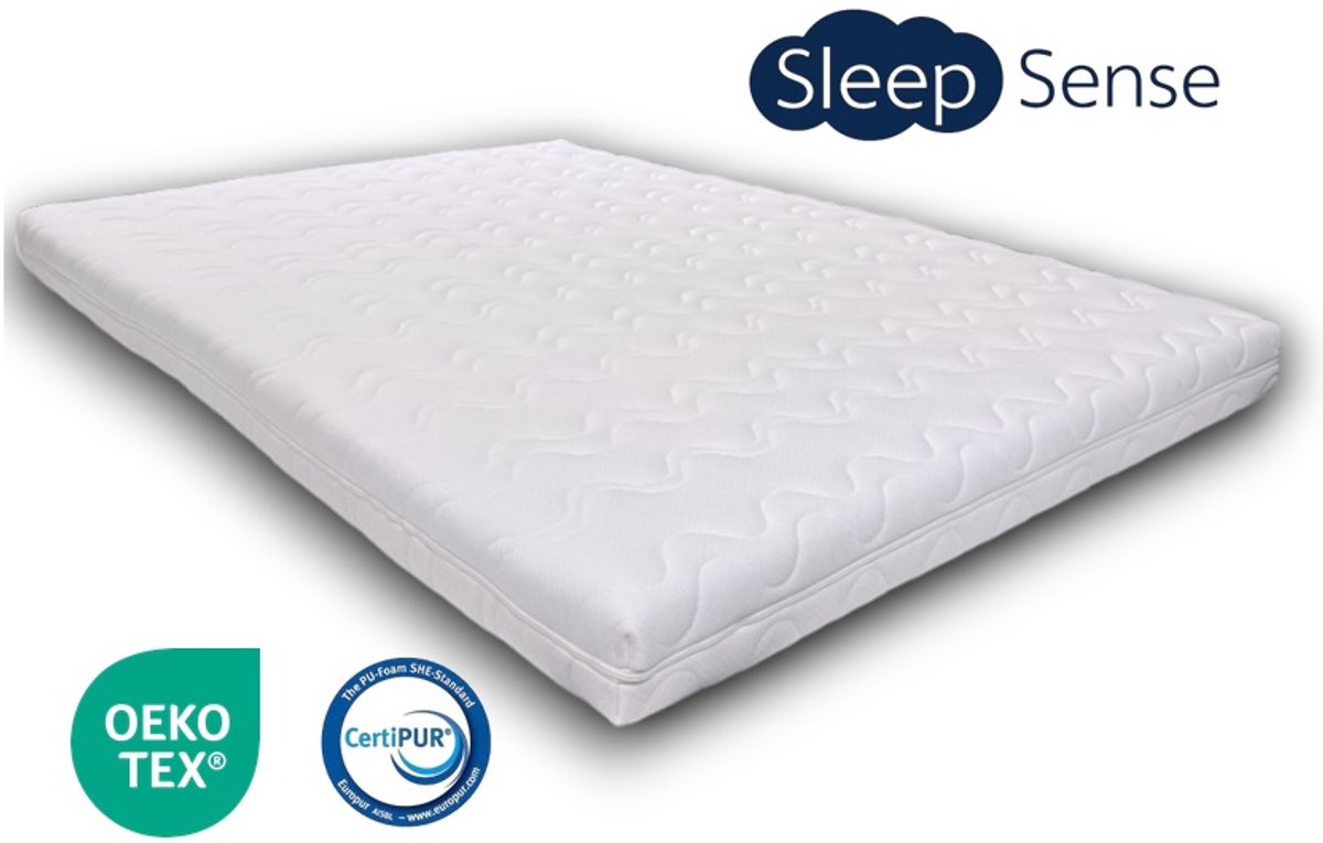 Sleep Sense® Hotel topper - topdekmatras - topmatras - Hybrid Koudschuim -120x200 - circa 7 cm dik - Anti Allergisch - Afritsbare hoes - 100% veilig